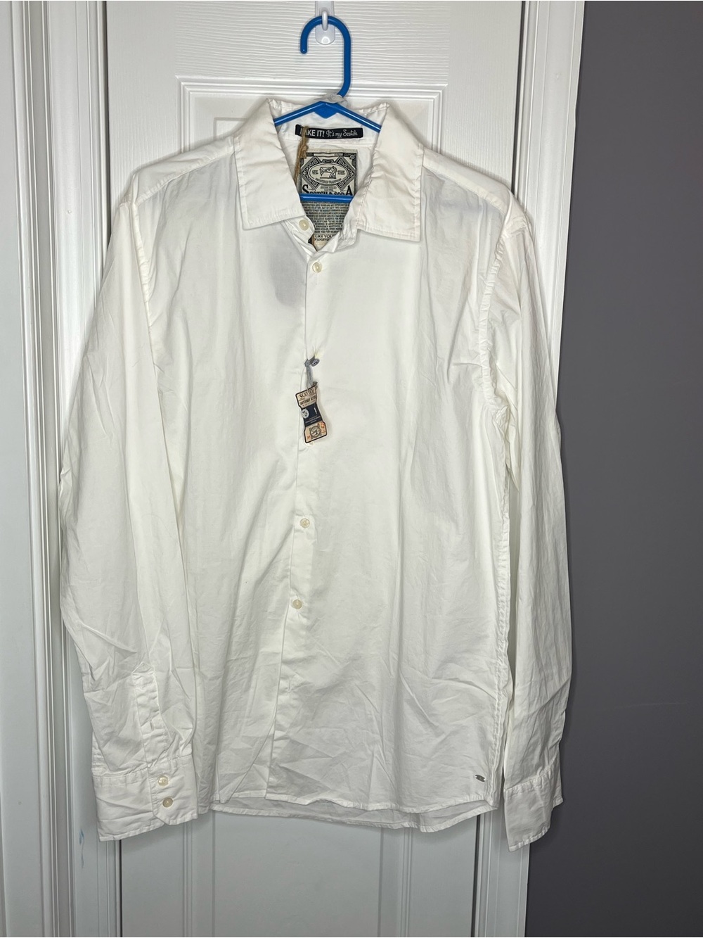 Scotch and Soda White Button-Down Shirt